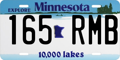 MN license plate 165RMB