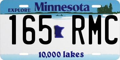 MN license plate 165RMC