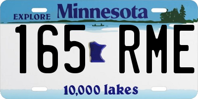 MN license plate 165RME