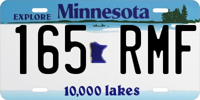 MN license plate 165RMF