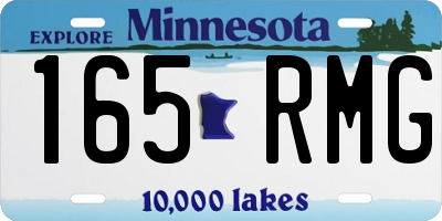 MN license plate 165RMG