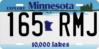 MN license plate 165RMJ