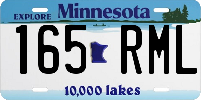 MN license plate 165RML