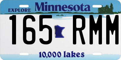 MN license plate 165RMM