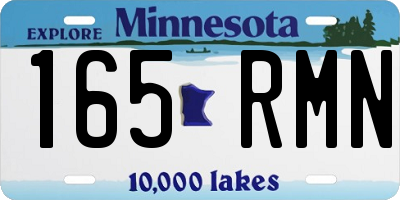 MN license plate 165RMN