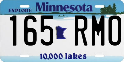 MN license plate 165RMO
