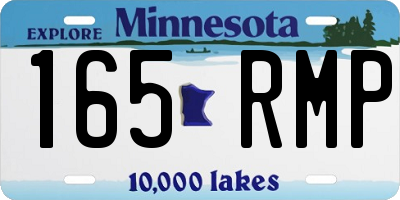 MN license plate 165RMP