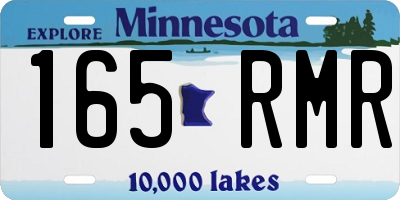 MN license plate 165RMR