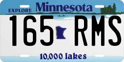 MN license plate 165RMS
