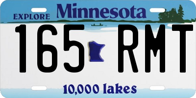 MN license plate 165RMT