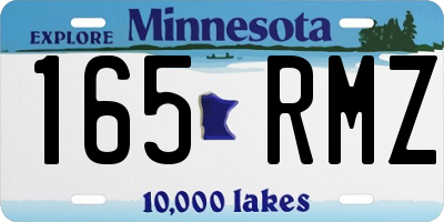 MN license plate 165RMZ