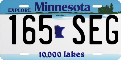 MN license plate 165SEG
