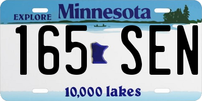 MN license plate 165SEN