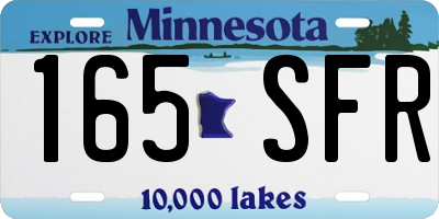 MN license plate 165SFR