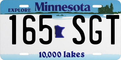 MN license plate 165SGT