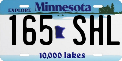 MN license plate 165SHL