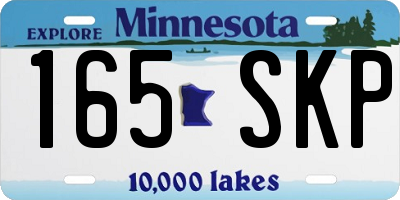 MN license plate 165SKP