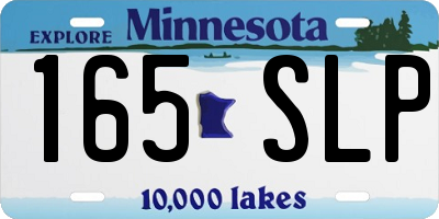 MN license plate 165SLP