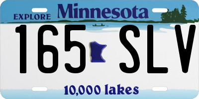 MN license plate 165SLV
