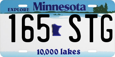 MN license plate 165STG