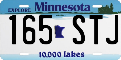 MN license plate 165STJ