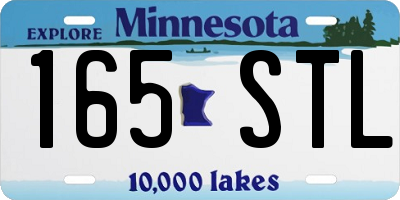 MN license plate 165STL