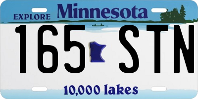 MN license plate 165STN