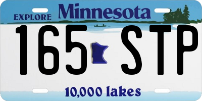 MN license plate 165STP
