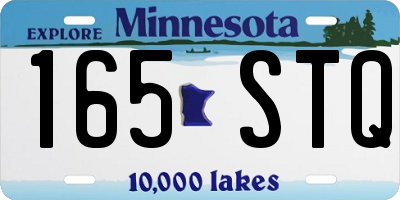 MN license plate 165STQ
