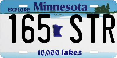 MN license plate 165STR