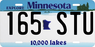 MN license plate 165STU