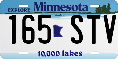 MN license plate 165STV