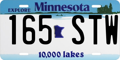 MN license plate 165STW