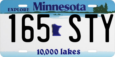 MN license plate 165STY