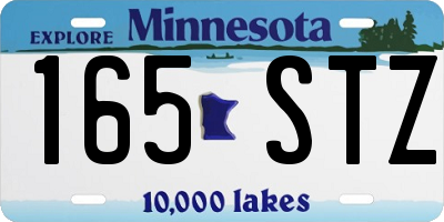 MN license plate 165STZ
