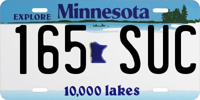 MN license plate 165SUC