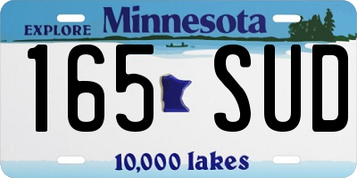 MN license plate 165SUD