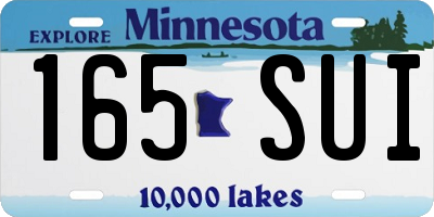 MN license plate 165SUI