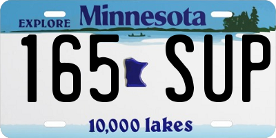 MN license plate 165SUP