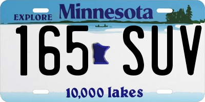 MN license plate 165SUV