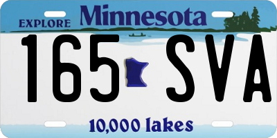 MN license plate 165SVA