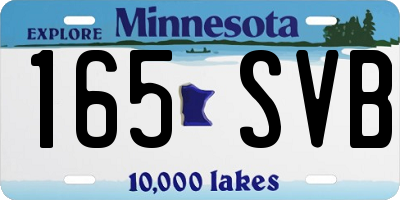 MN license plate 165SVB