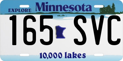 MN license plate 165SVC