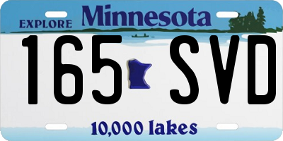 MN license plate 165SVD