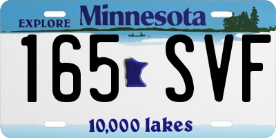 MN license plate 165SVF