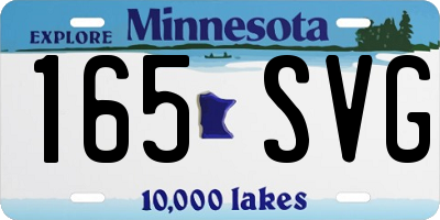MN license plate 165SVG