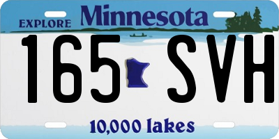 MN license plate 165SVH