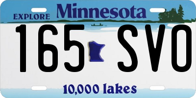 MN license plate 165SVO