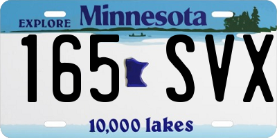 MN license plate 165SVX