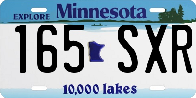 MN license plate 165SXR